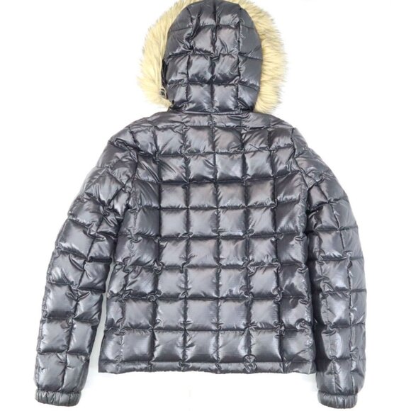 J Crew Jacket Women's Size Small Black Down Feathers Faux Fur Puffer Coat - Picture 4 of 6